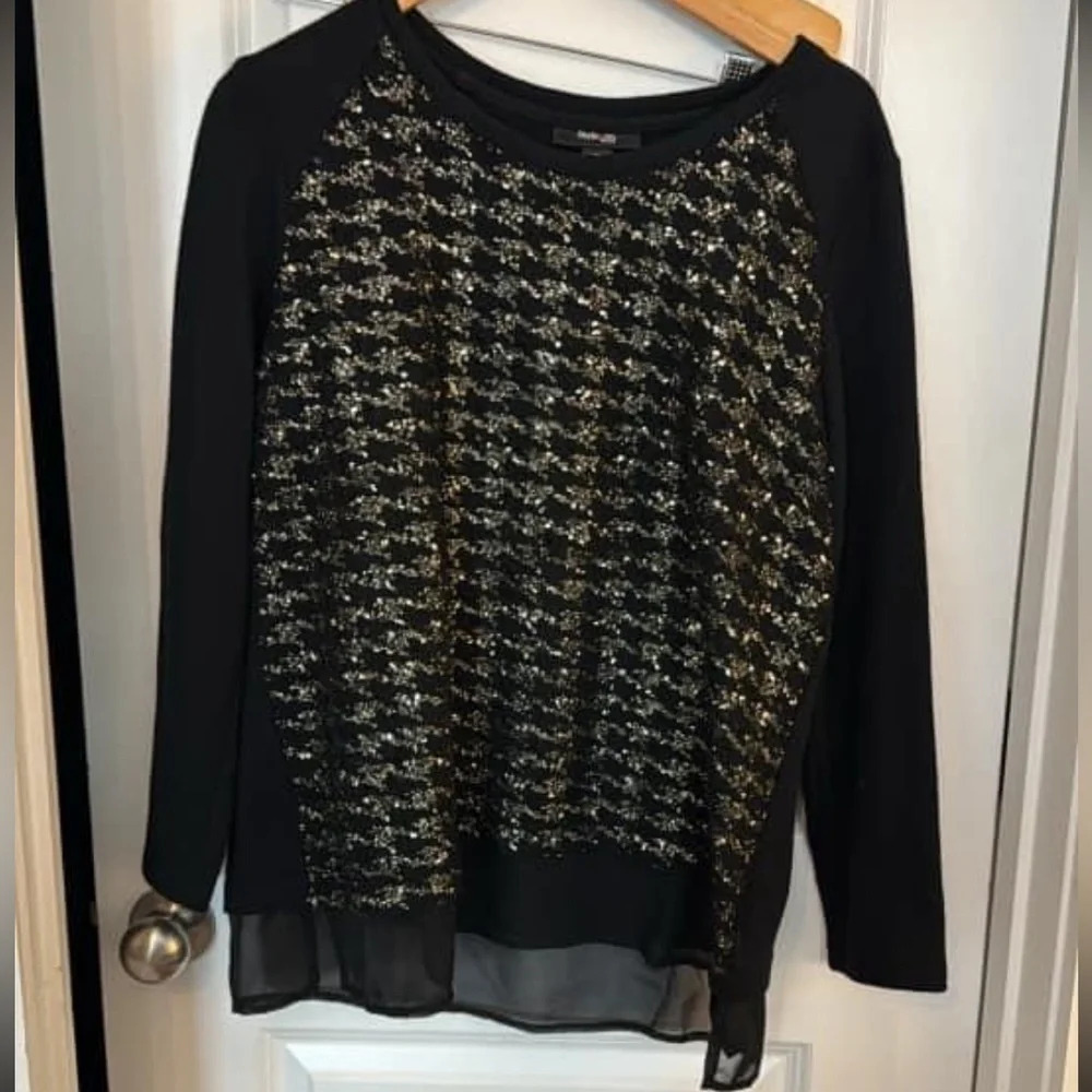 Style & Co. foil print sweater 0X - Picture 2 of 3